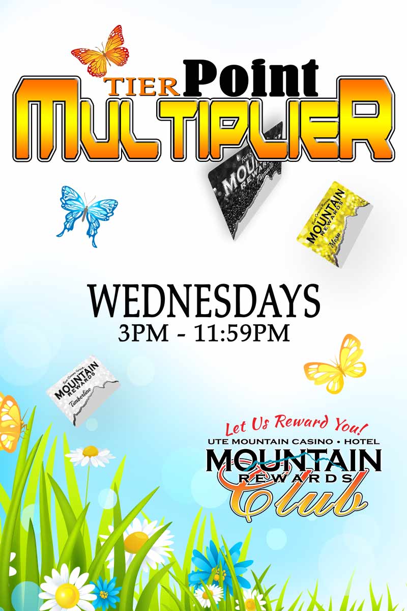 Point Multiplier Wednesdays Ute Mountain Casino Promotions April 2023