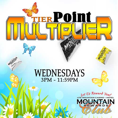 Point Multiplier Wednesdays Ute Mountain Casino Promotions April 2023