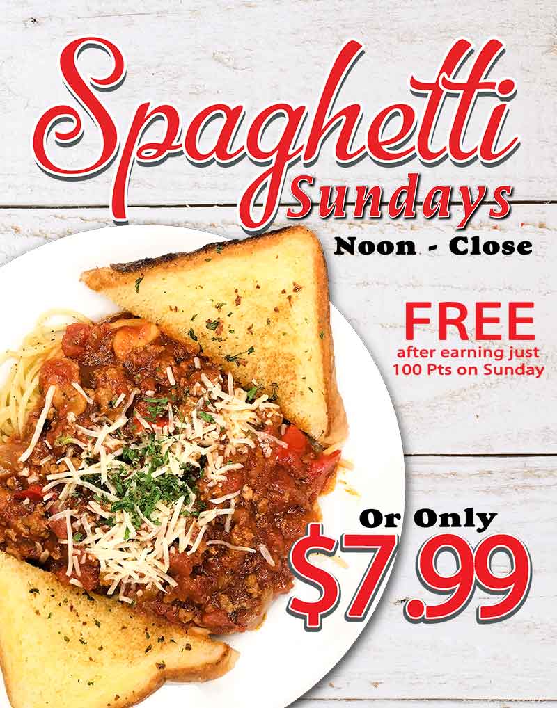 Spaghetti Sundays Ute Mountain Casino Promotions