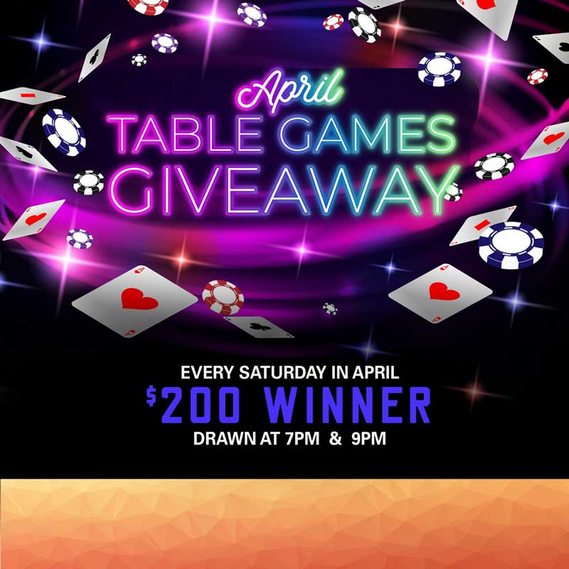 Table Games Giveaway Ute Mountain Casino Promotions April 2024