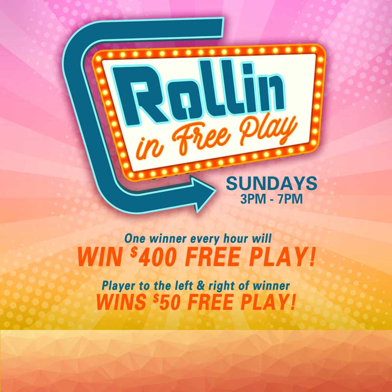 Rollin in Free Play Ute Mountain Casino Promotions April 2024 Sundays