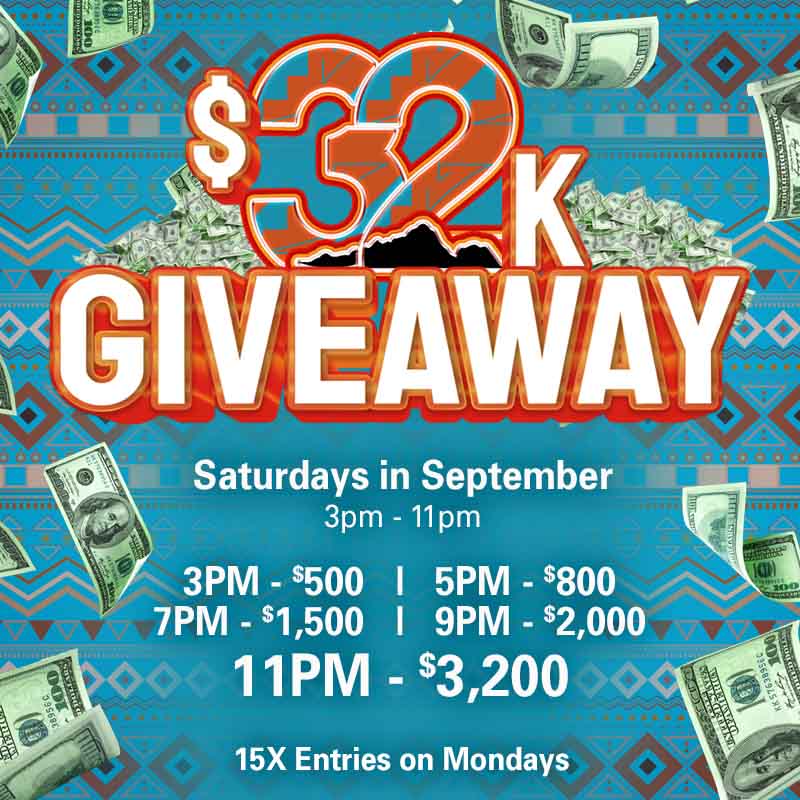 32K Giveaway Ute Mountain Casino Anniversary Promotions September 2024