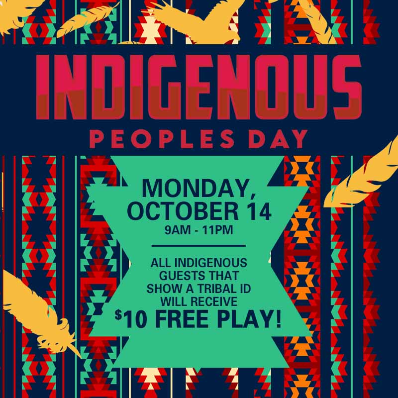 Indigenous People's Day Ute Mountain Casino Promotions October 14 2024