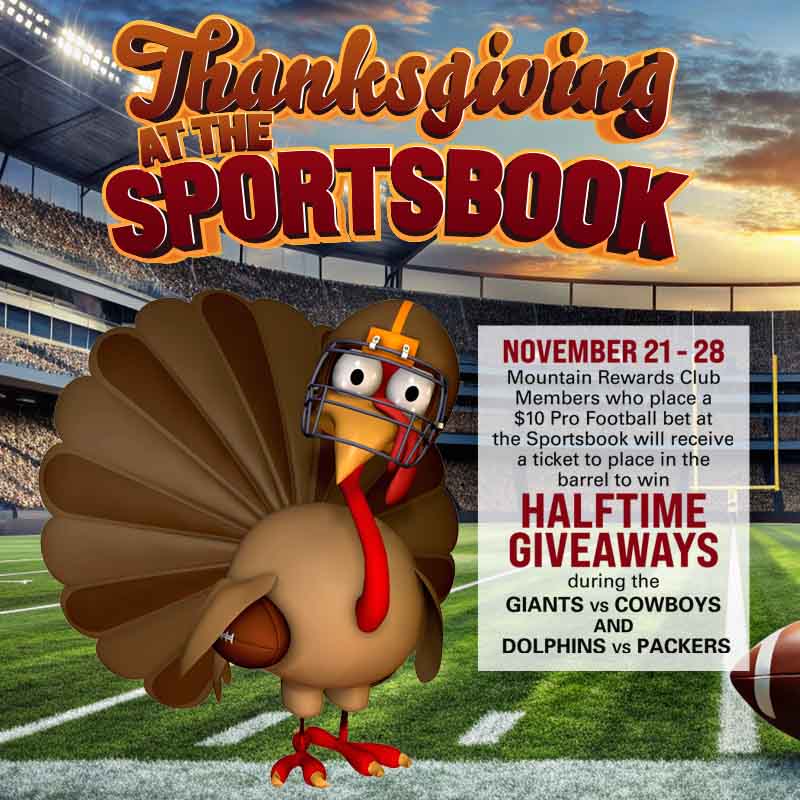 Thanksgiving at the Sportsbook November 2024 Promos Giveaways