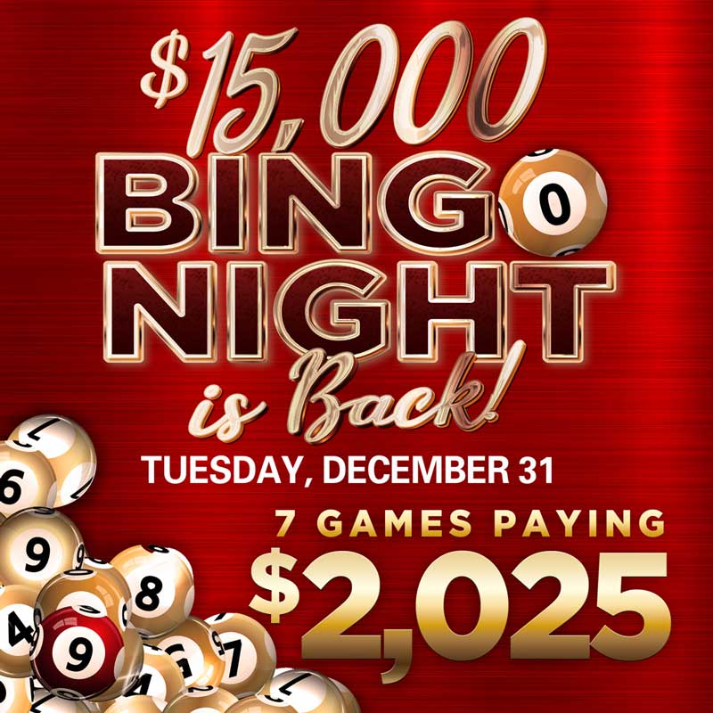 $15,000 Bingo Night New Years Eve Ute Mountain Casino Hotel